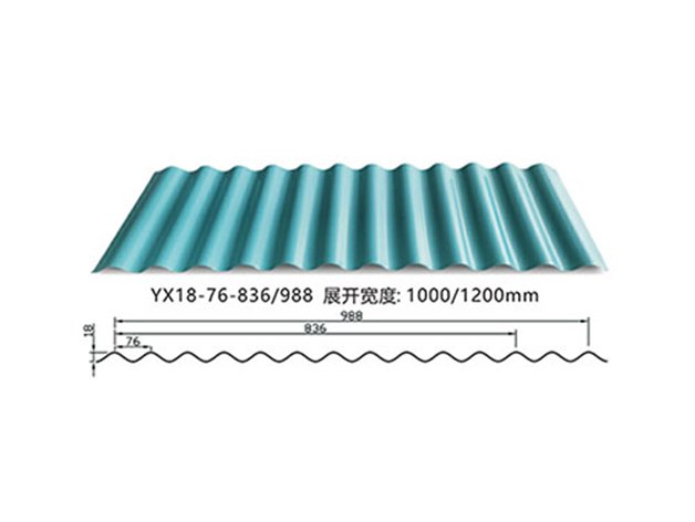 roofing sheet YX18-76-836