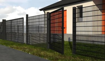 2D PVC coating panel metal garden fence drawing for house yard.