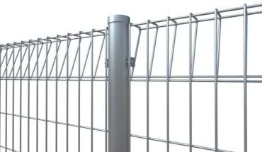 BRC mesh metal fence in silver color sample.