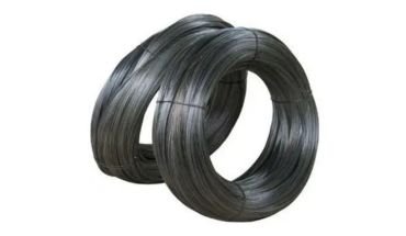 Rod binding black annealed iron wire in two pieces.