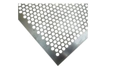Classic design perforated sheet metal silver color.