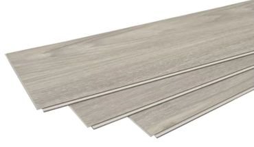Gray hardwood embossed wood color texture SPC flooring tile design.