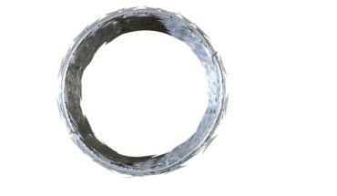 Concertina wire, 8 meters maximum length, 45 cm maximum diameter, with up to 54 loops. Concertina wire, 10m max, 30 cm max diameter size.