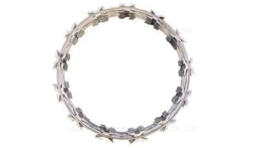 Concertina wire, 8m max, 45 cm max diameter size.