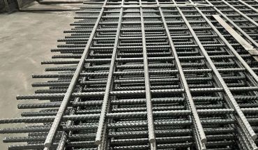 Concrete steel welded wire mesh samples.