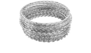 Crossed concertina wire 500 mm size extendable roll.