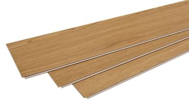 Hybrid oak wood Grain design SPC flooring tile.