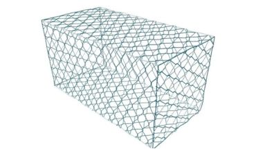 Gabion box mesh green color for stone basket.