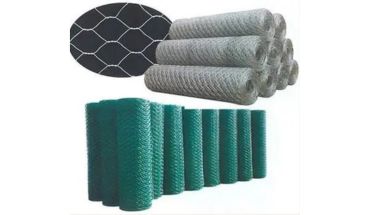 Galvanized PVC wire woven mesh roll in bulk.
