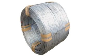 Galvanized steel wire binding roll.