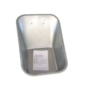 Galvanized Tray in silver hue.