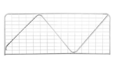 Galvanized steel farm fence with tube pipe design.