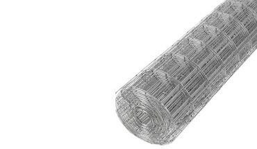 Galvanized wire iron woven mesh in silver roll sample.