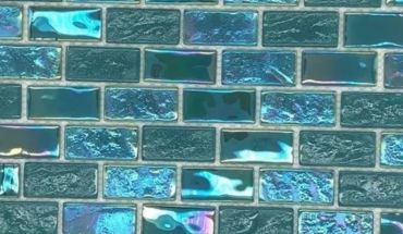 Greens color glass mosaic tile for kitchen back splash design.