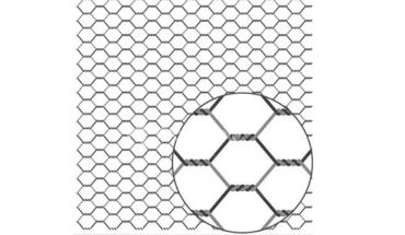 Hexagonal galvanized woven wire mesh roll emphasize twists.