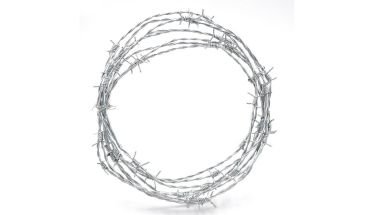 Barbed wire for security fence.
