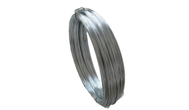 Hot-dipped galvanized iron wire steel in gray color.