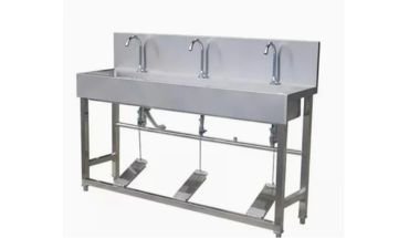 Kitchen wash basin with foot operational for water.