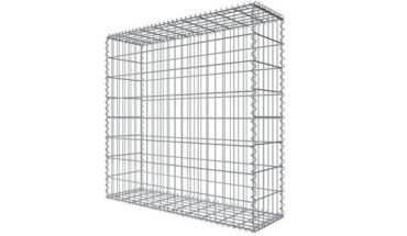 Metal galvanized gabion box high in height.