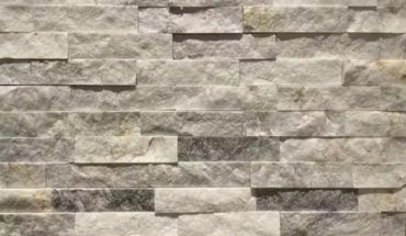 Natural mosaic stone 3D style brick tiles light grey floor tile design.