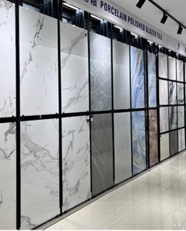 Polished tiles for selection.