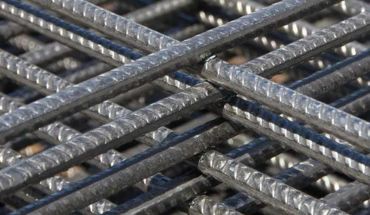 Reinforcing welded wire mesh panel solid hard material.