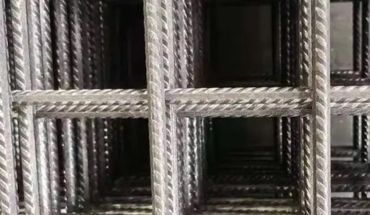 Wire welded mesh panel close up image.