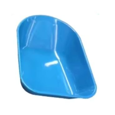 Steel tray in blue color.