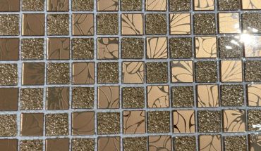 Wallpaper mesh stainless steel DIY electro-plated Golden Rose Golden silver mirror glass mosaic tile design.