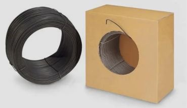 Black annealed hay baling wire with box.