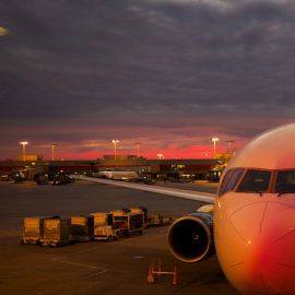Air freight shipping ready for loading.