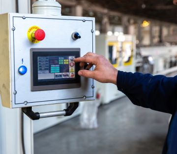 Automated Control Panel in Factory.