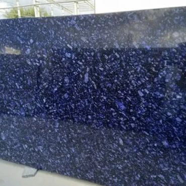 Blue granite natural stone slab.