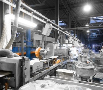 Cement machine in factory.