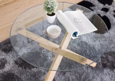 Glass and metal Coffee Table for living area.