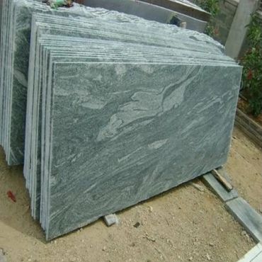 Green granite natural stone slab.