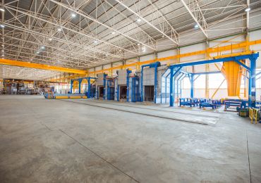Warehouse lighting and bulb strongly shines the area.