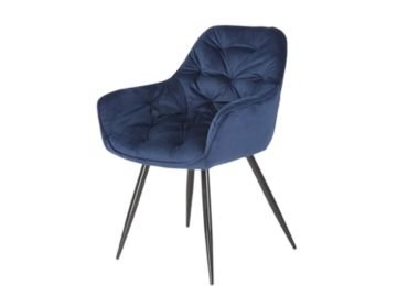 Modern design dining chair in blue tone cover.