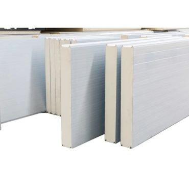 Modern PU board insulation in white color.
