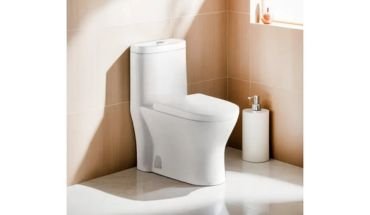 Modern round and elongated toilet.