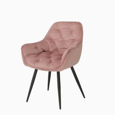 Modern banquet dining chair in ink color.