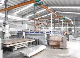 Natural stone factory with big space.