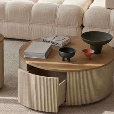 Nordic storage coffee table luxury design.