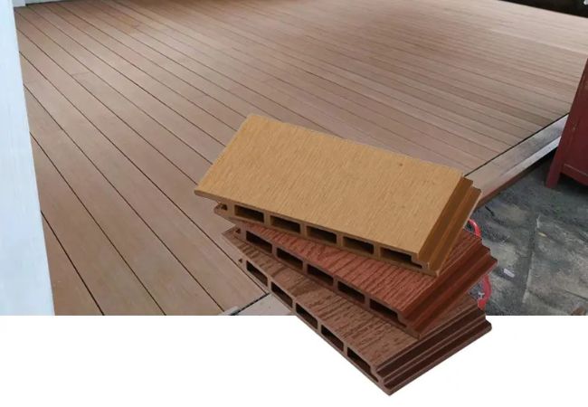 Outdoor WPC board panel for lanai area.