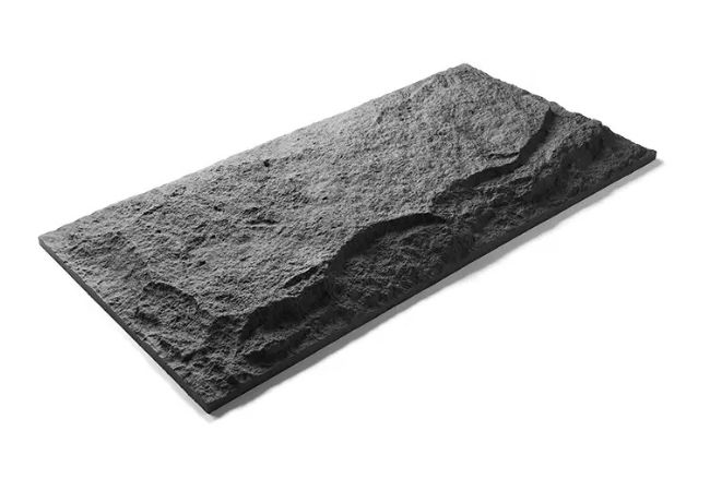 PU wall panel board in gray color stone design.