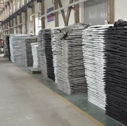 Polyurethane boards stacks in the storage.