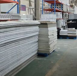 Polyurethane in the factory storage.