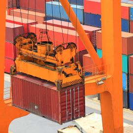 Sea freight package of building materials.