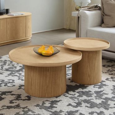 Solid wood coffee tables.