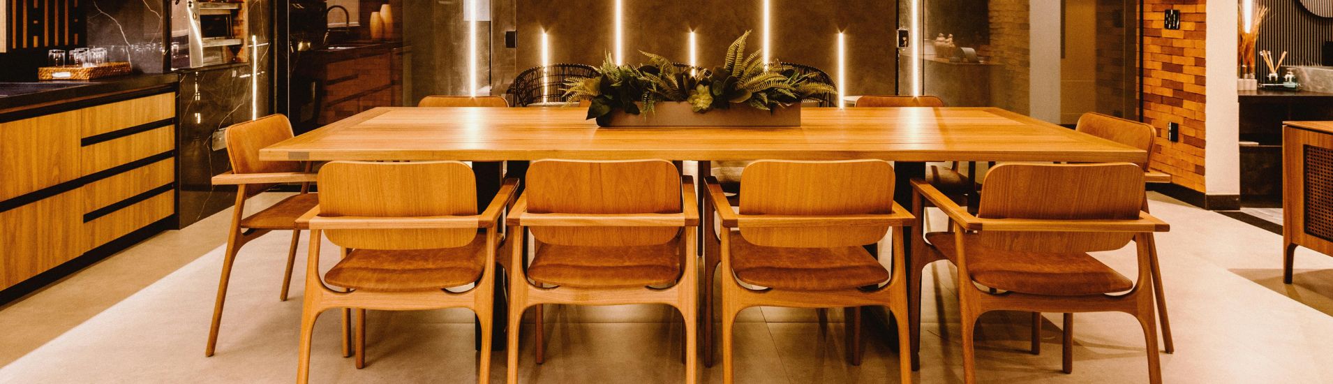 Wood accent dining chairs.